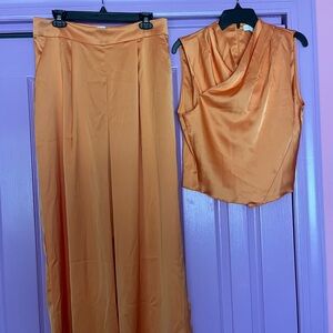 House of Harlow 1960 Vibrant Orange Top & Pants